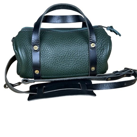Go Forth Goods Handbags - Go Forth Goods Mini Jane Crossbody Bag Forest Green & Black Strap/Trim Purse
